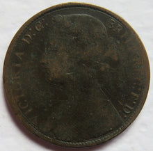 Load image into Gallery viewer, 1875 Queen Victoria Bun Head One Penny Coin - Great Britain
