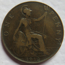 Load image into Gallery viewer, 1912-H King George V One Penny Coin - Great Britain

