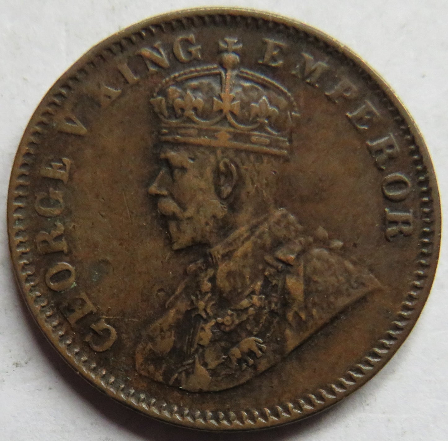 1920 King George V India 1/4 Anna Coin