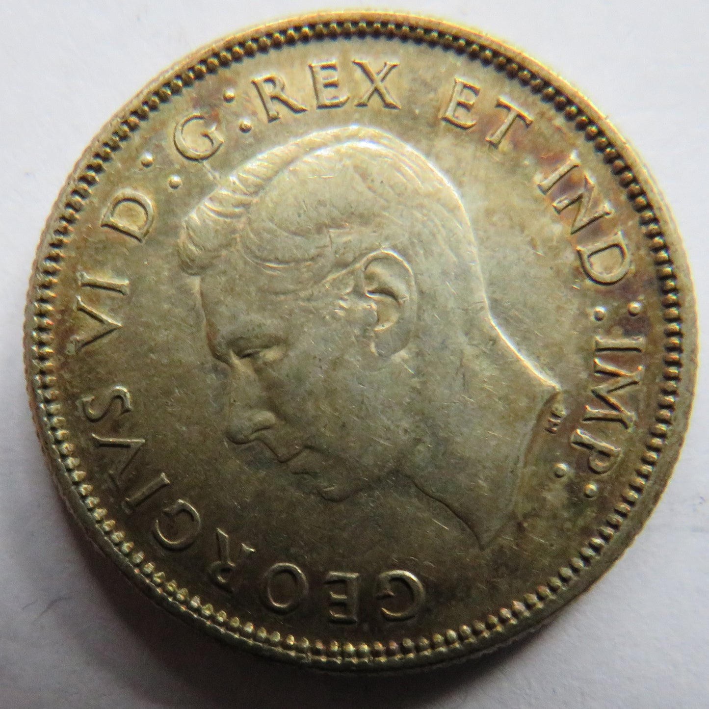 1940 King George VI Canada Silver 25 Cents Coin
