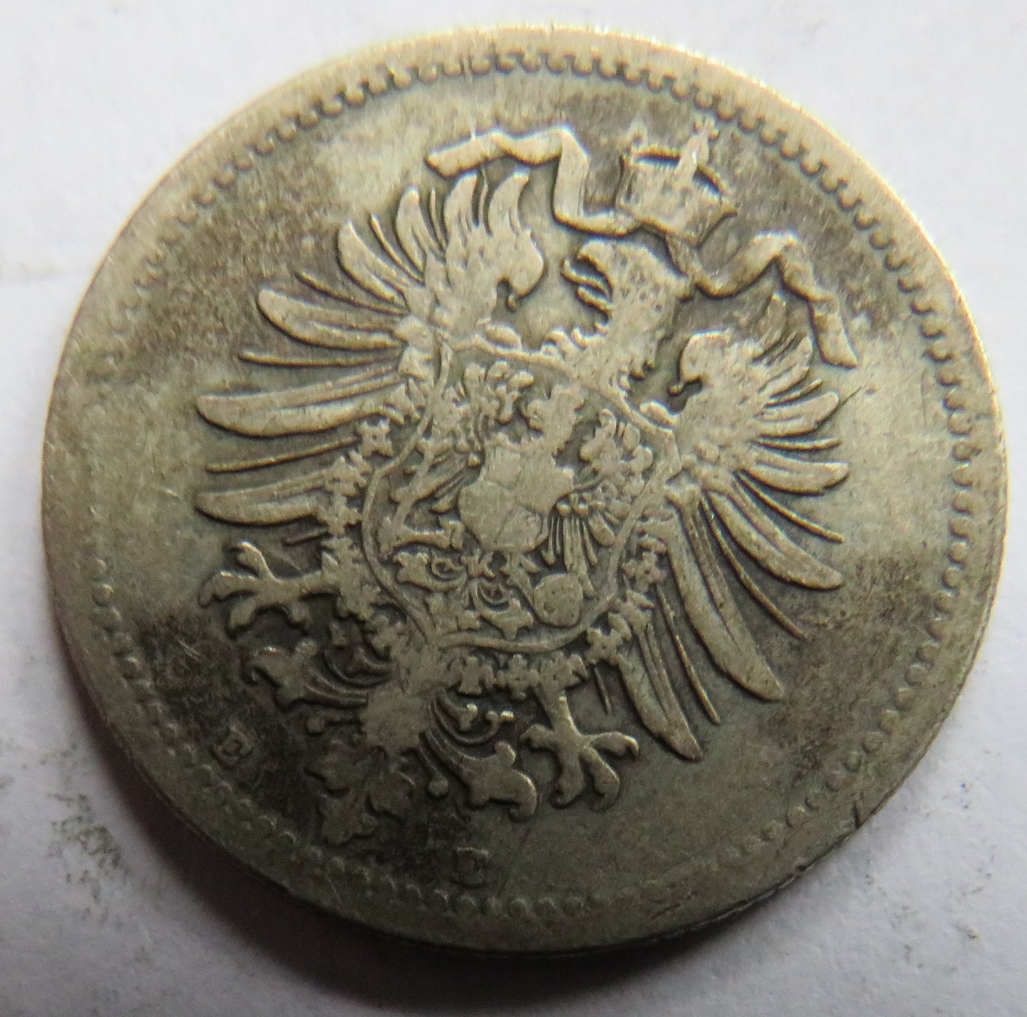 1876-E Germany Silver 50 Pfennig Coin