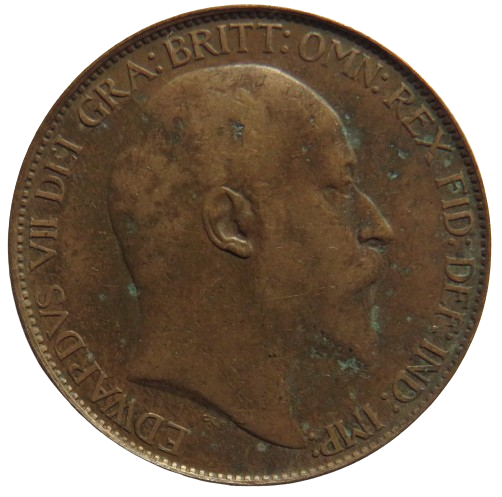 1907 King Edward VII Halfpenny Coin - Great Britain