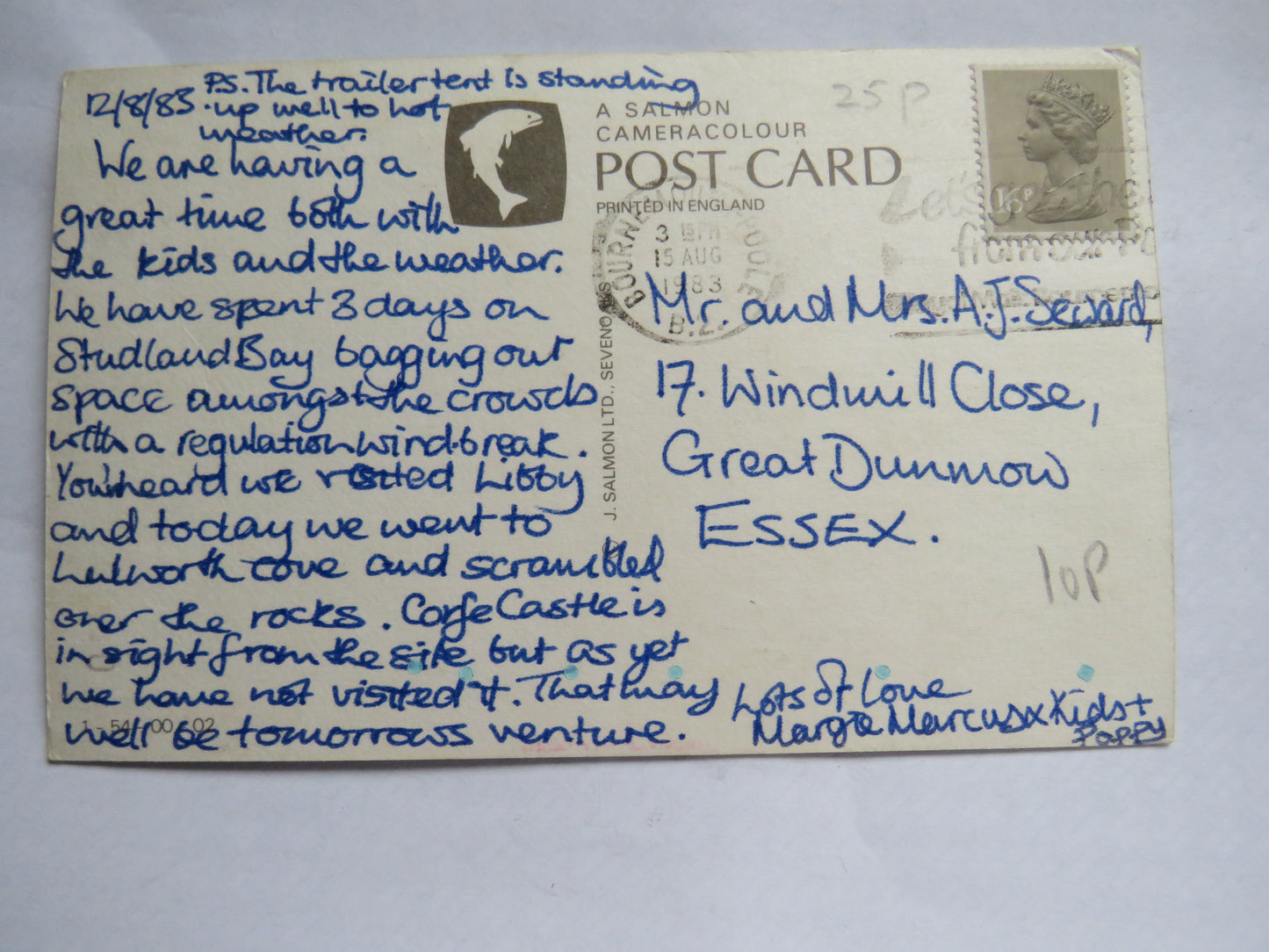 Vintage Postcard of The Isle of Purbeck