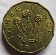 Load image into Gallery viewer, 1942 King George VI Threepence Coin In Higher Grade - Great Britain
