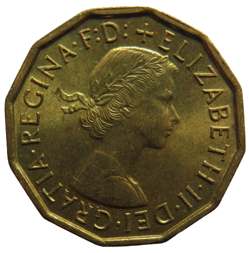 1964 Queen Elizabeth II Threepence Coin In High Grade - Great Britain