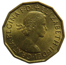 Load image into Gallery viewer, 1965 Queen Elizabeth II Threepence Coin In High Grade - Great Britain
