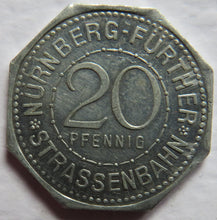 Load image into Gallery viewer, Nurnberg-Further Strassenbahn 20 Pfennig Token - Germany
