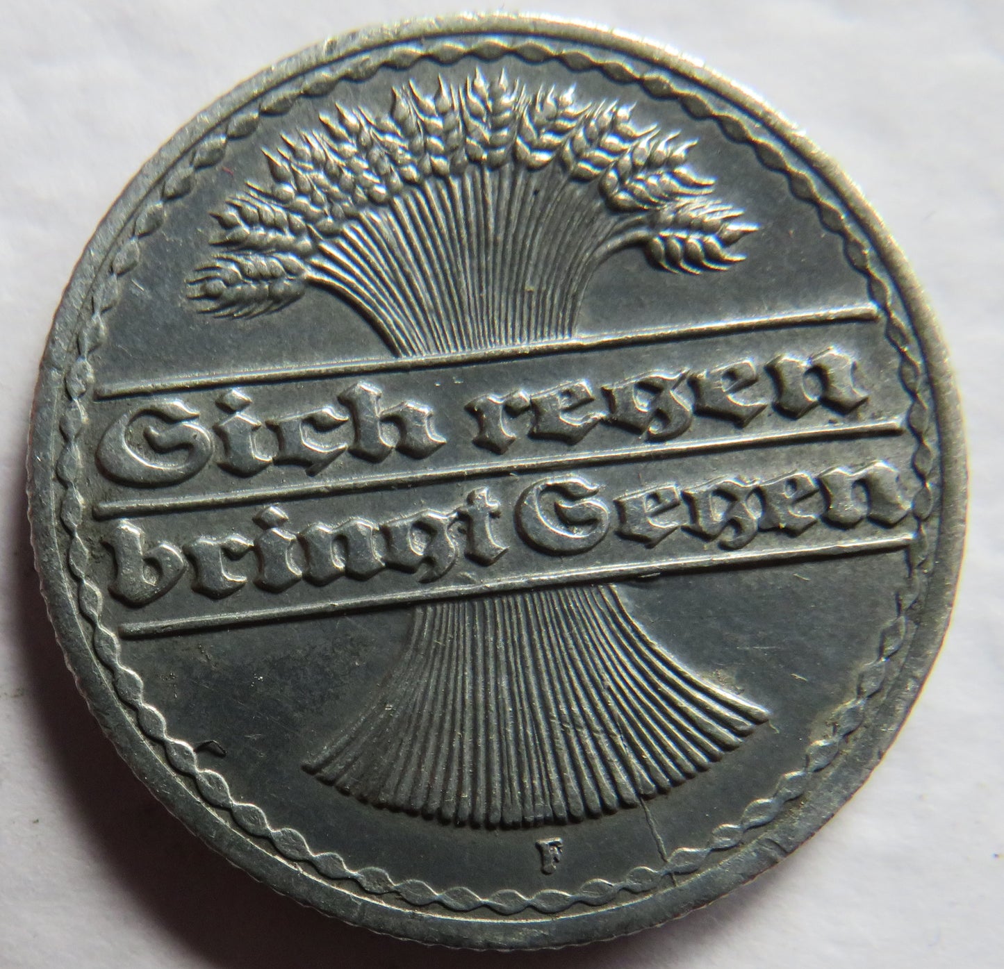1921-A Germany - Weimar Republic 50 Pfennig Coin