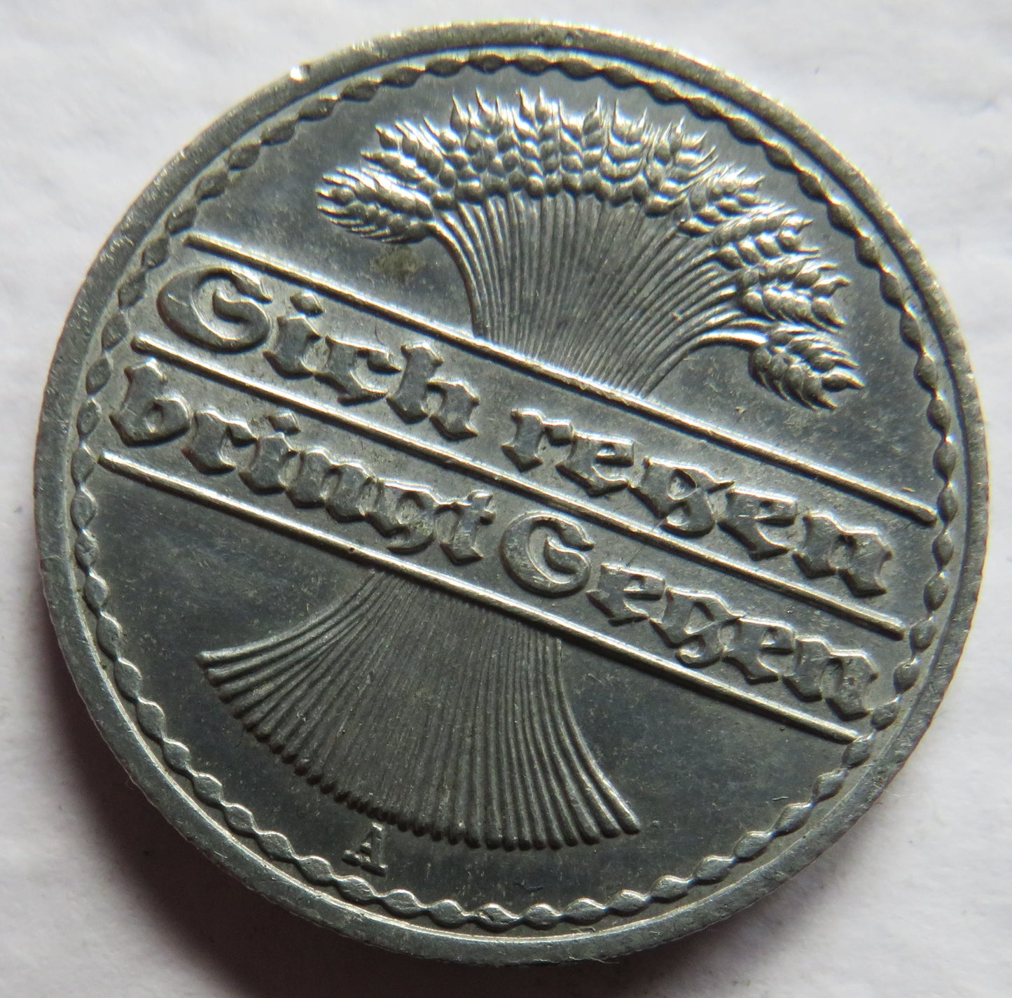 1921-A Germany - Weimar Republic 50 Pfennig Coin