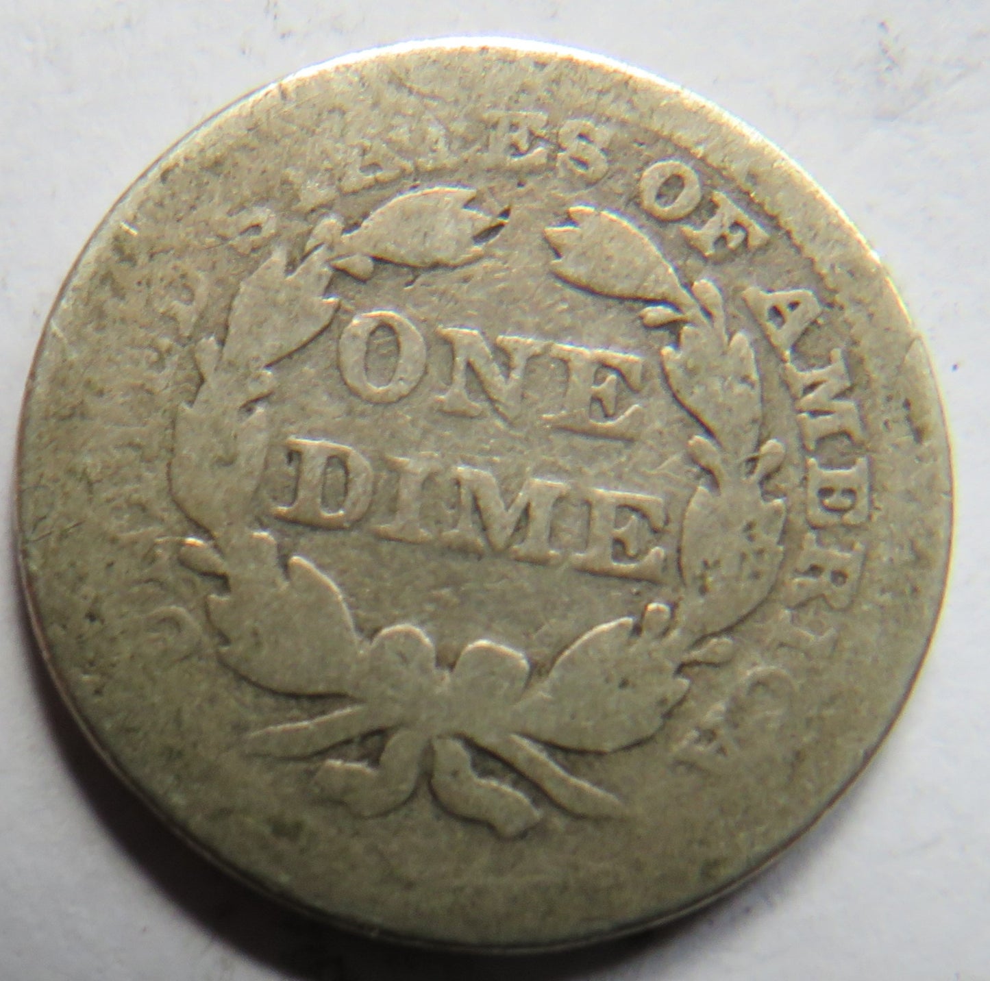 1845 USA Seated Liberty Silver One Dime Coin