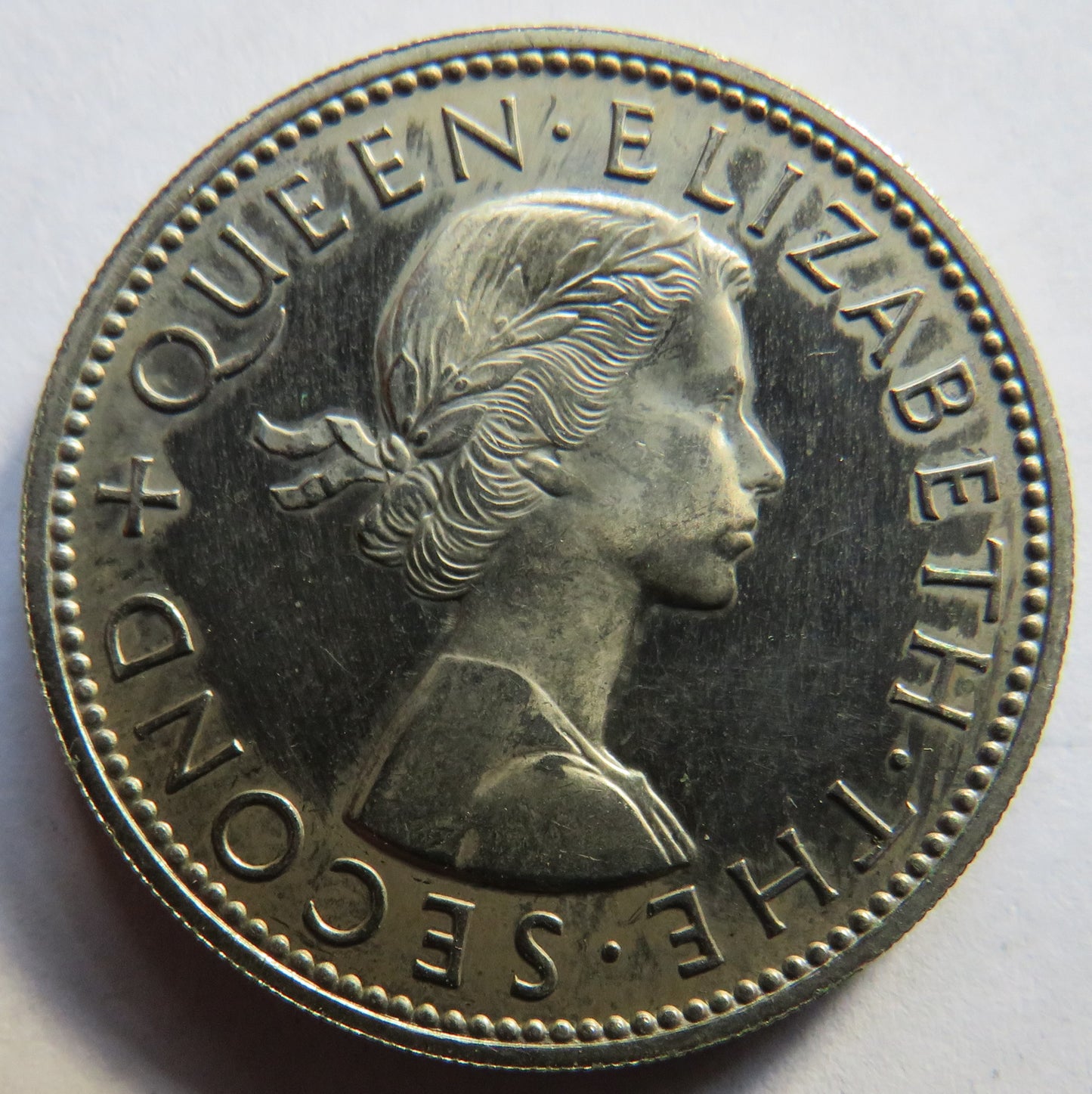 1965 Queen Elizabeth II New Zealand Proof One Florin Coin