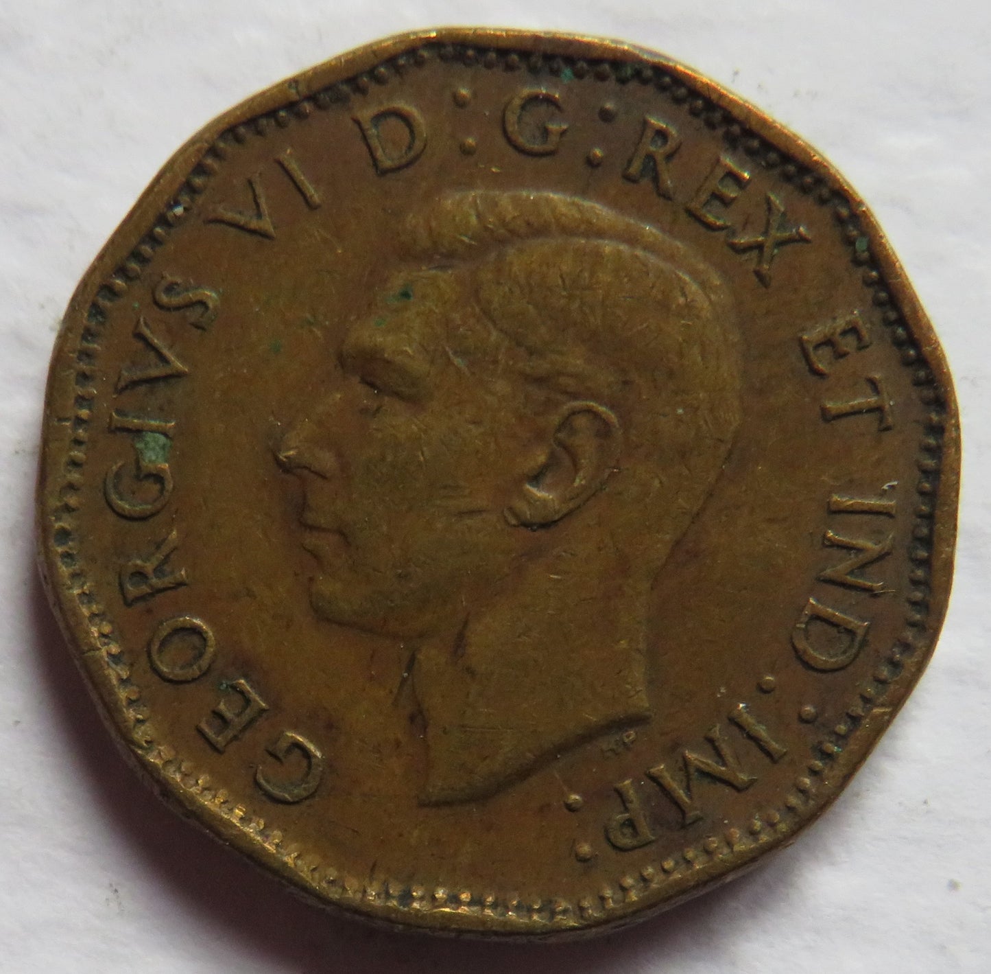 1943 King George VI Canada 5 Cents Coin