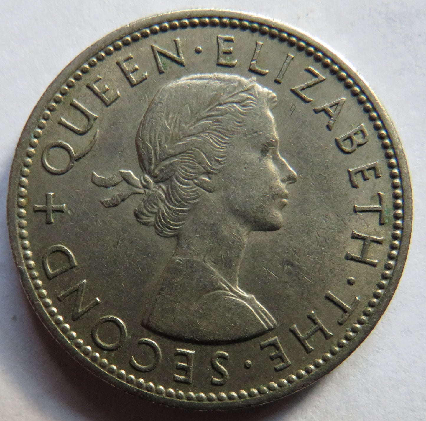 1964 Queen Elizabeth II New Zealand One Florin Coin