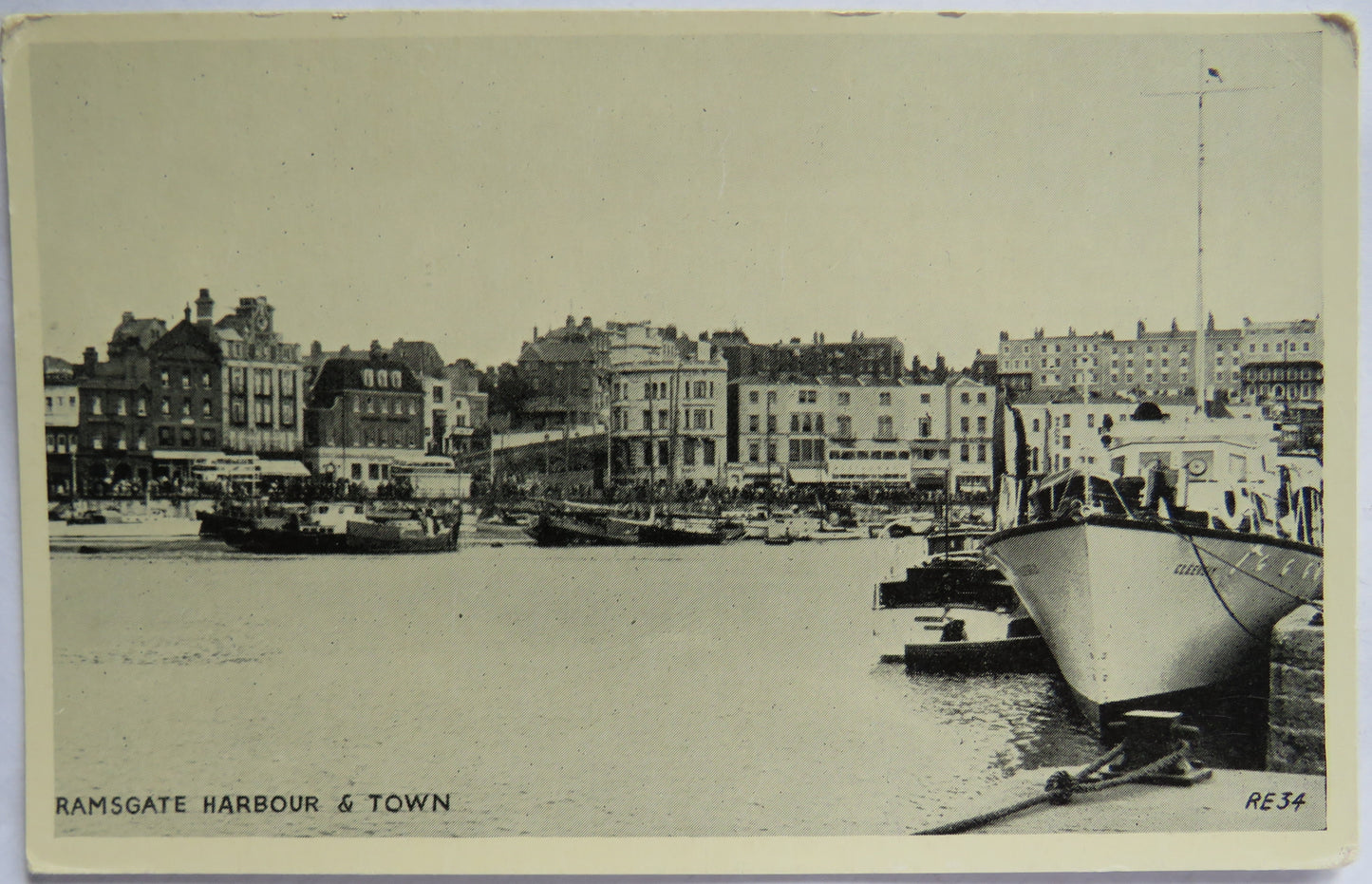Vintage Postcard of Ramsgate Harbour & Town