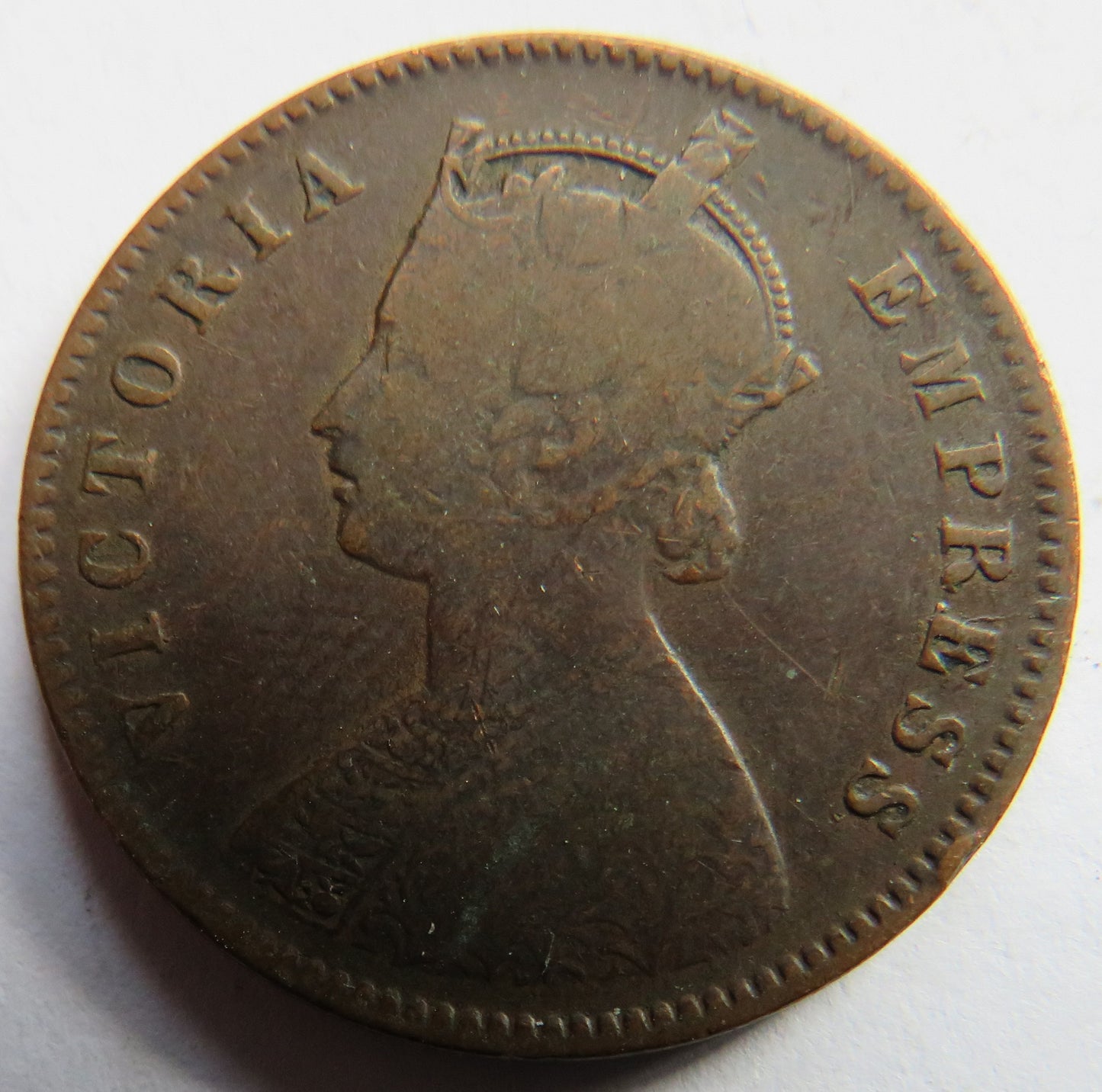 1894 Queen Victoria India 1/4 Quarter Anna Coin