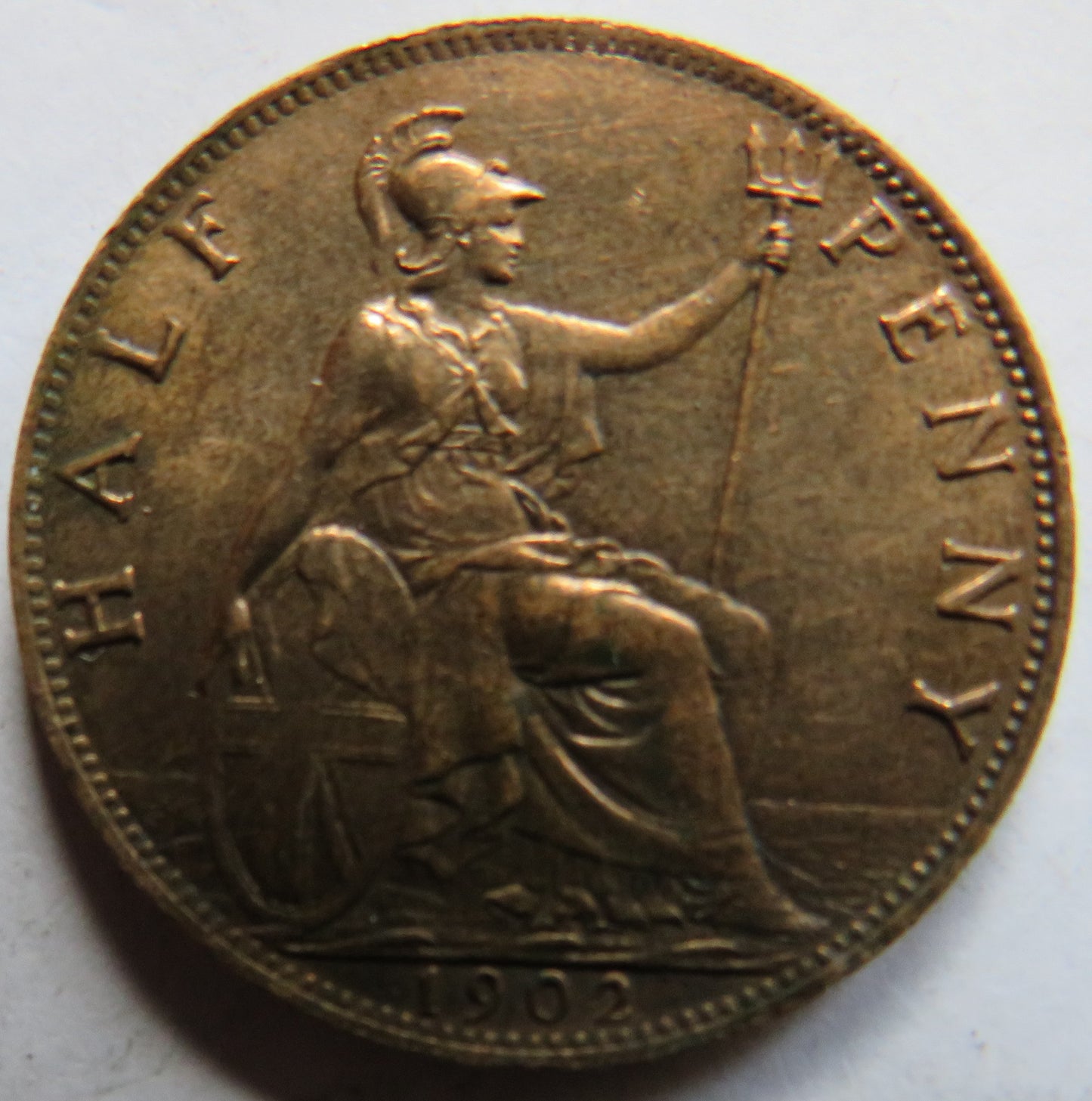 1902 King Edward VII Halfpenny Coin - Great Britain