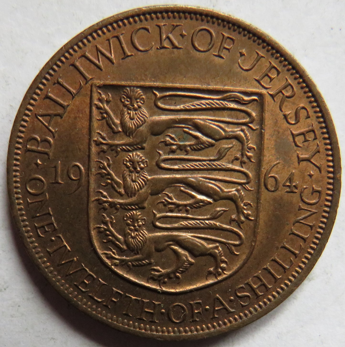 1964 Bailiwick of Jersey 1/12th of a Shilling Coin
