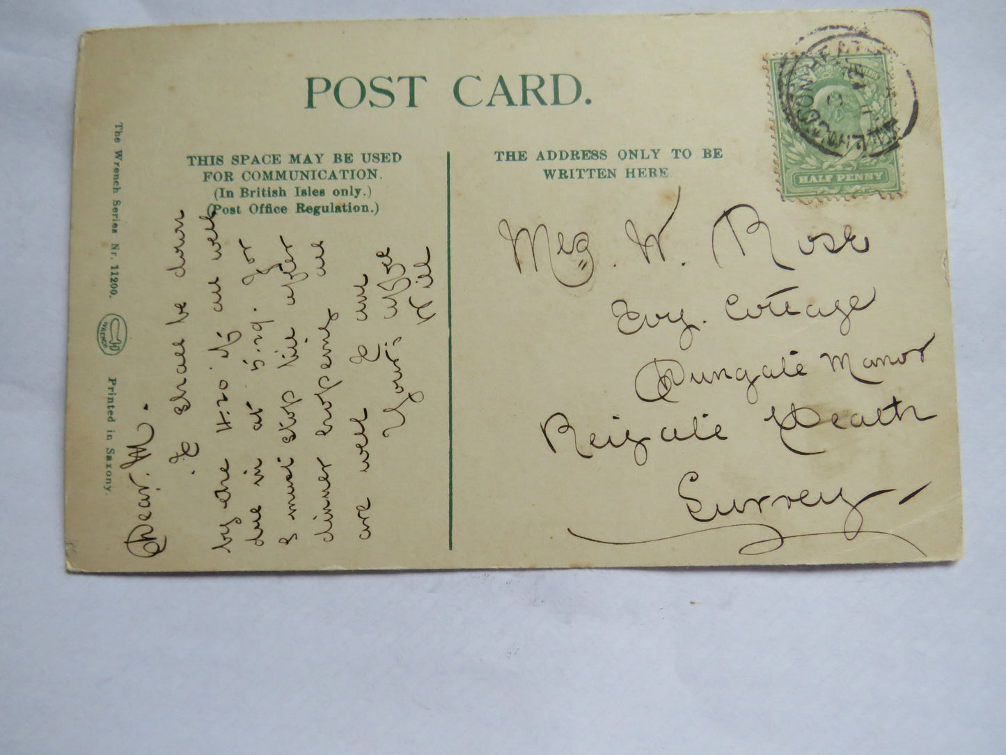 Vintage Postcard of North Fleet Church