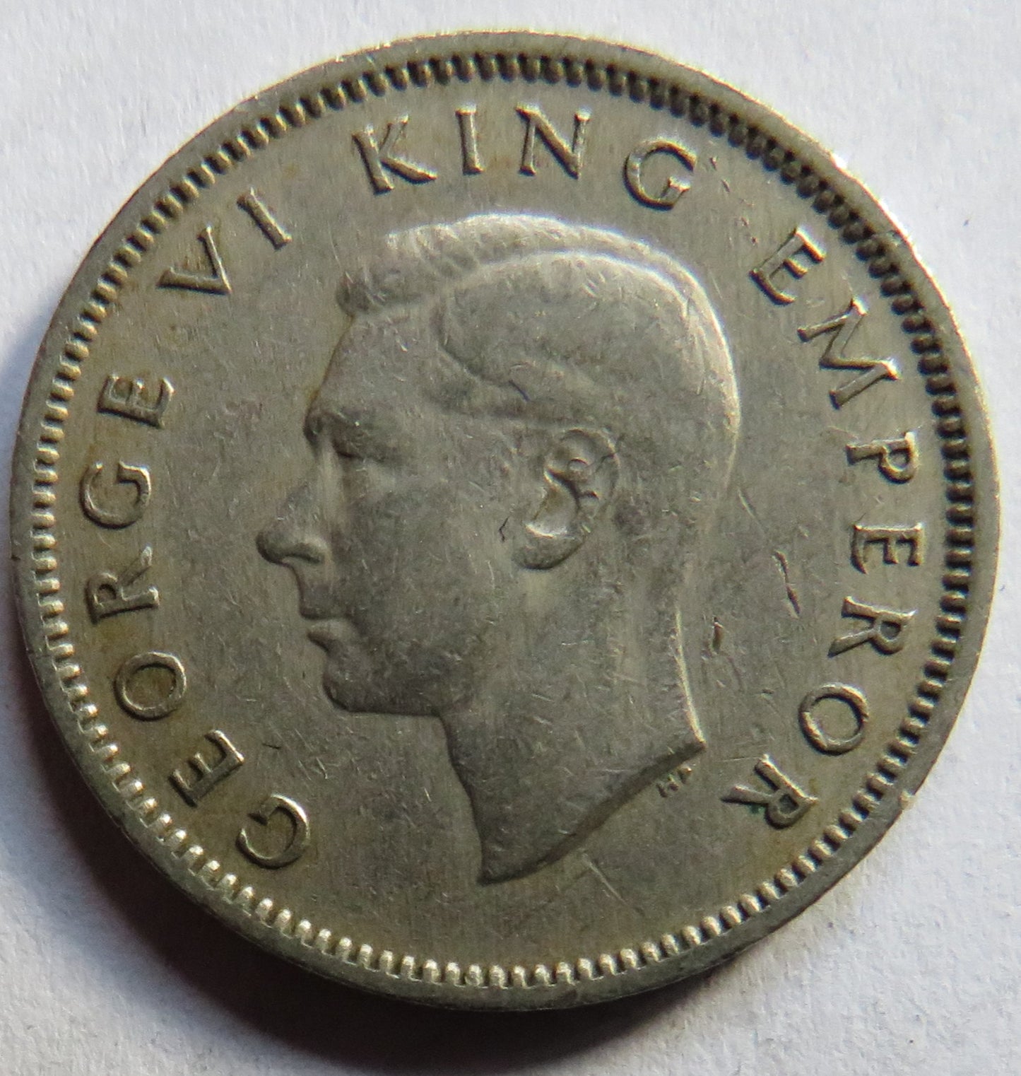 1947 King George VI New Zealand Sixpence Coin