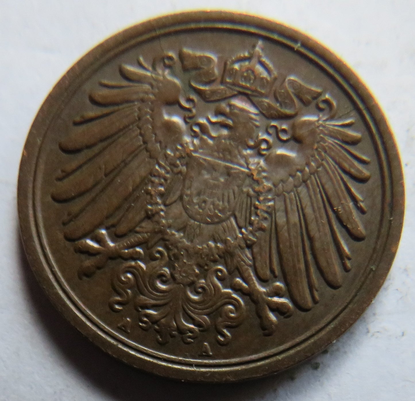1892-A Germany One Pfennig Coin