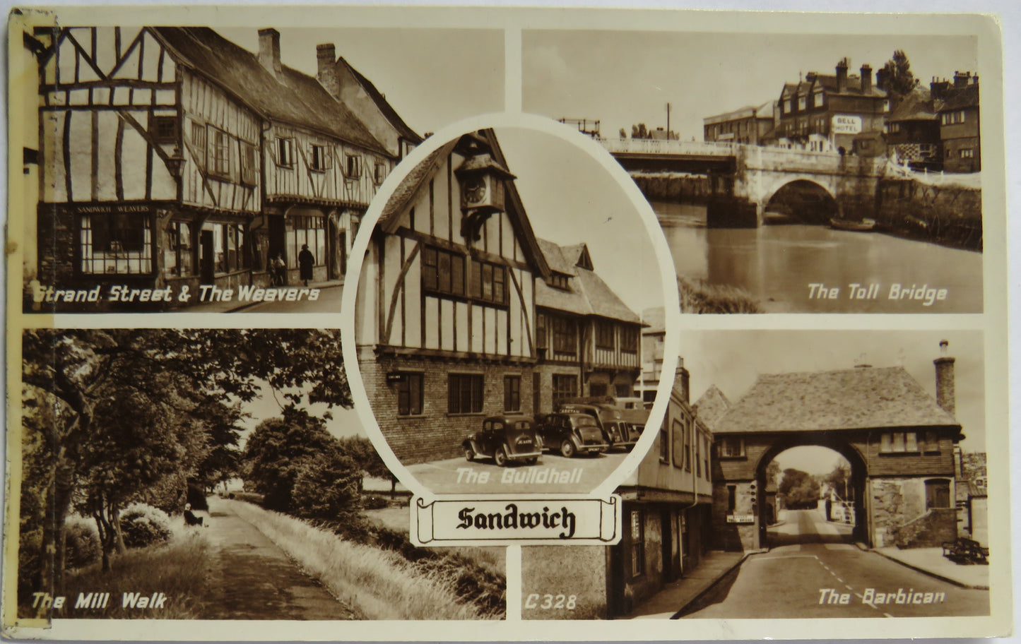 Vintage Postcard of Sandwich, Multiview Postcard