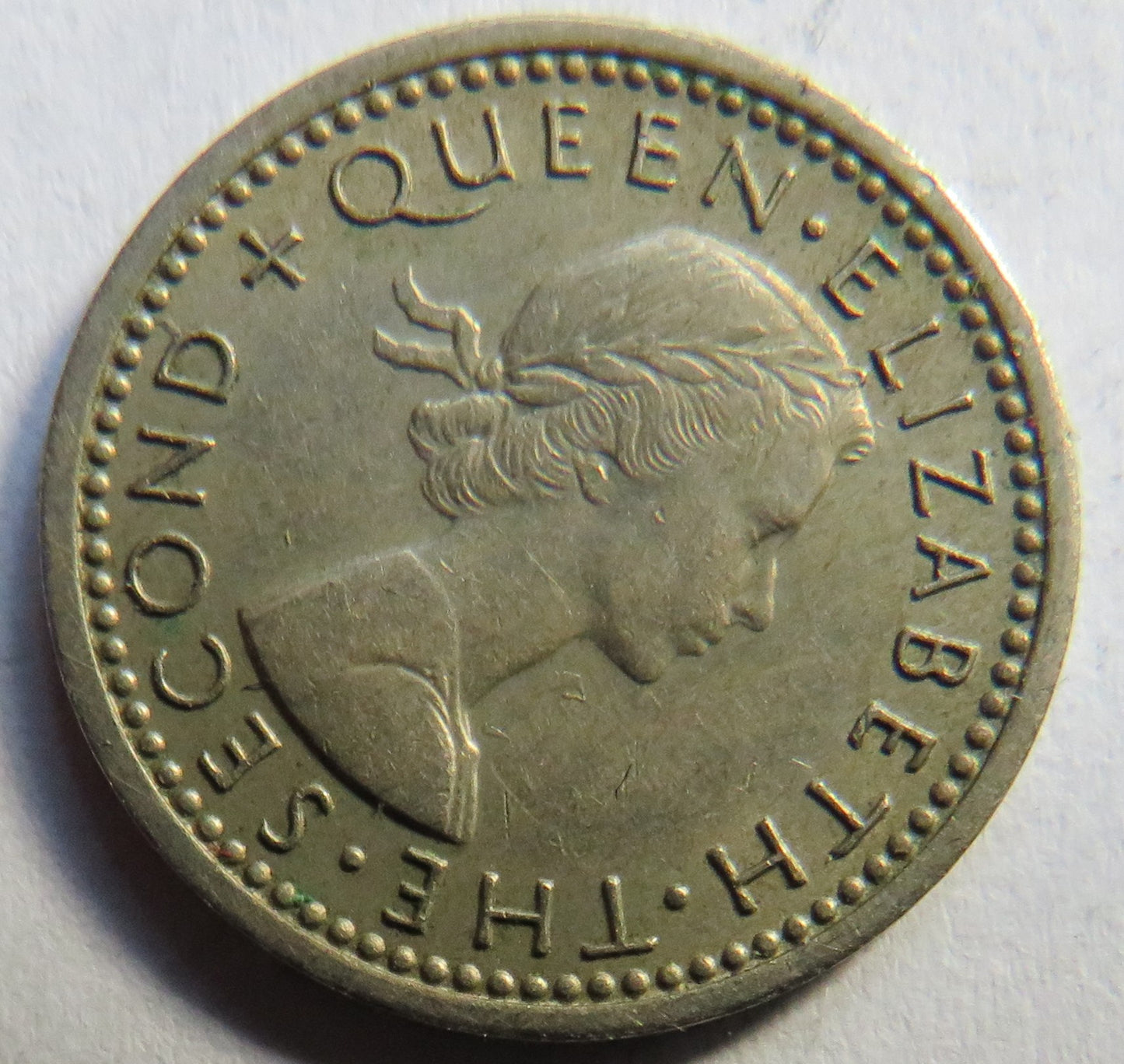 1962 Queen Elizabeth II New Zealand Threepence Coin