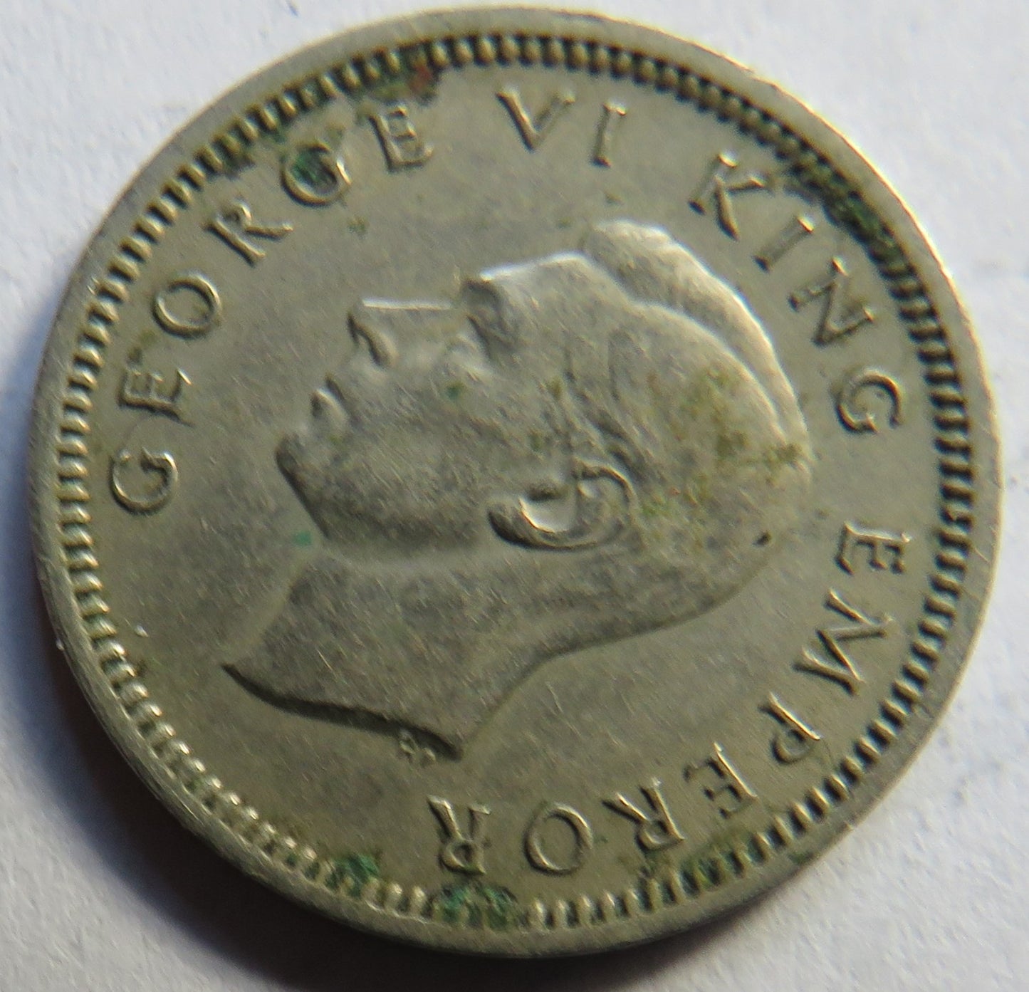 1947 King George VI New Zealand Threepence Coin