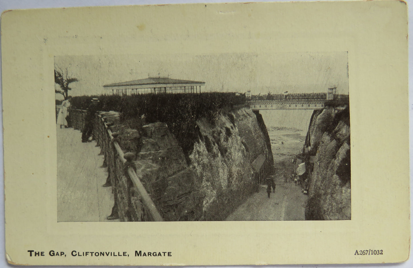 Vintage Postcard of The Gap, Cliftonville, Margate, 1914