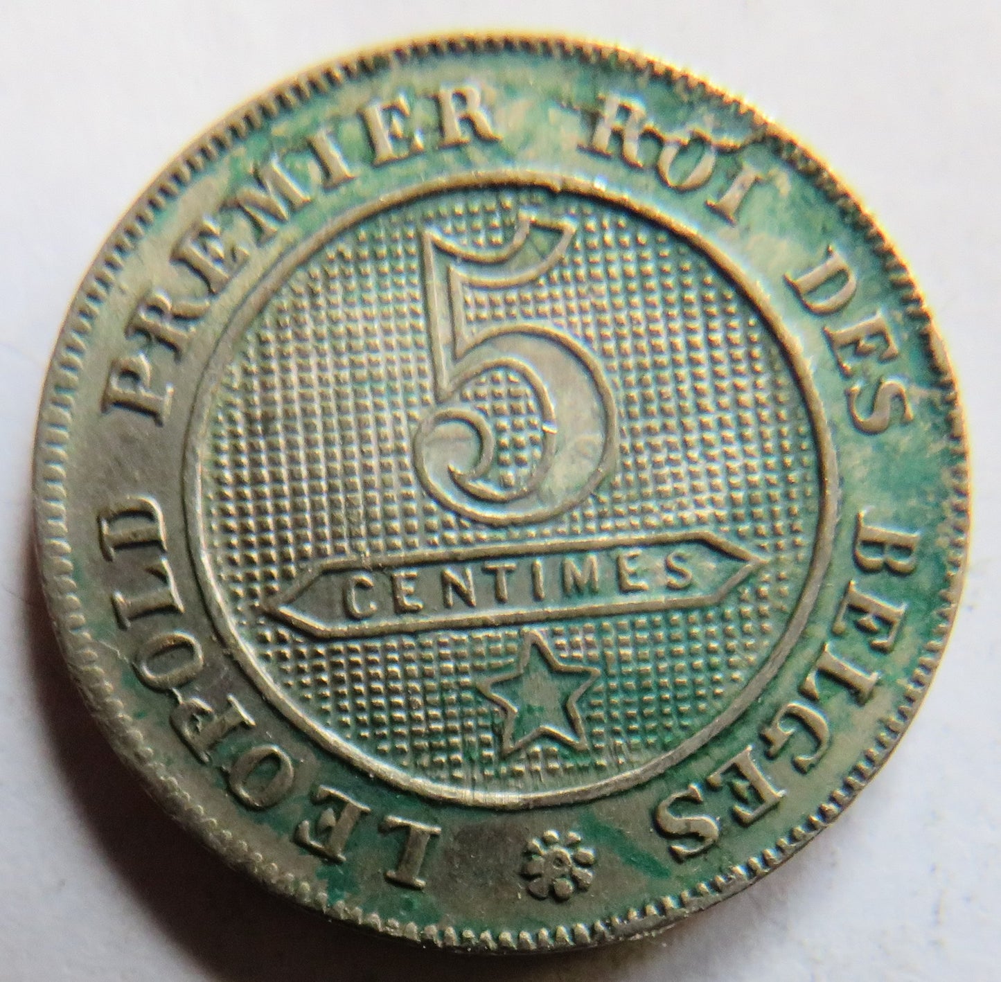 1862 Belgium 5 Centimes Coin