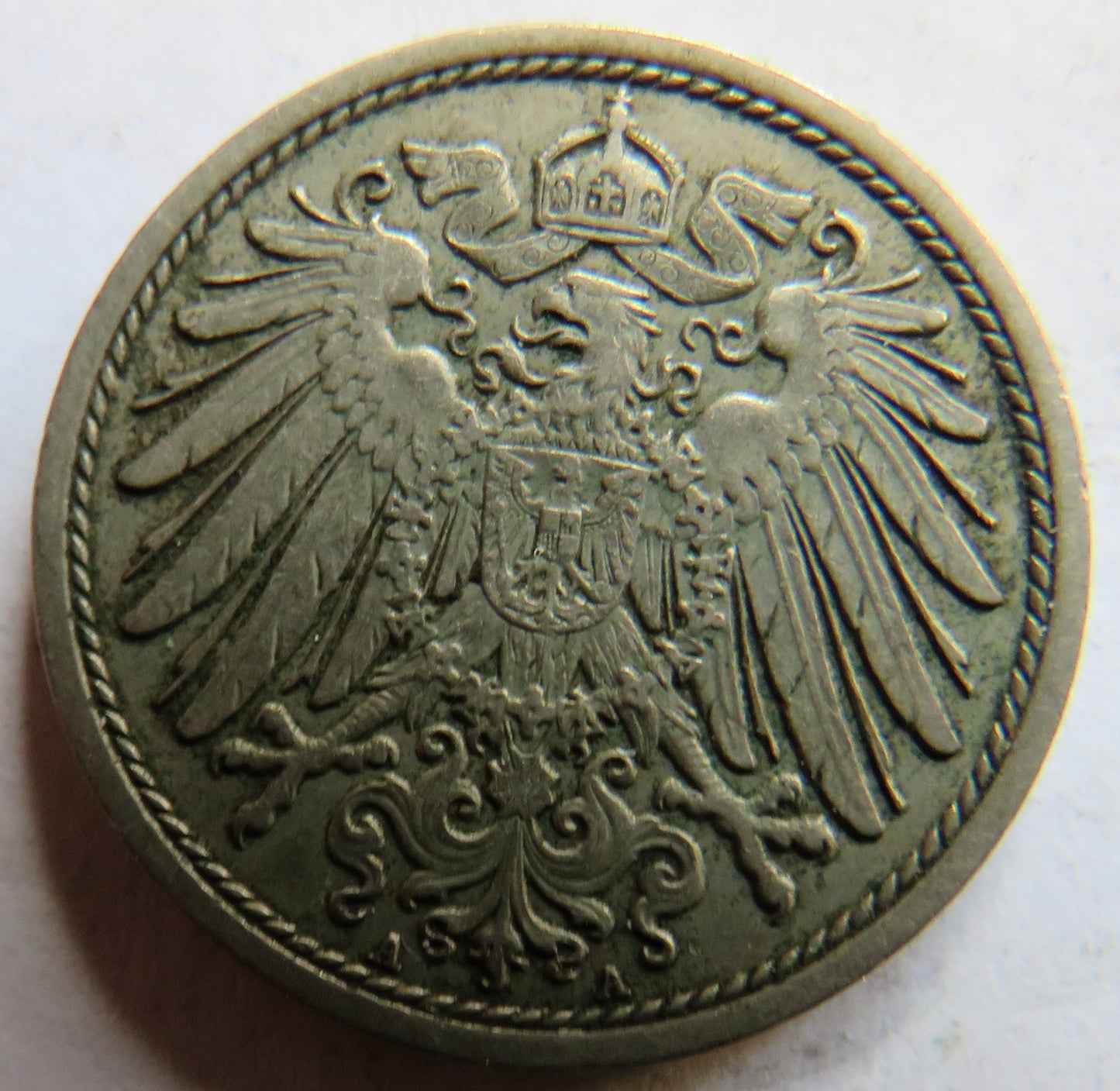 1891-A Germany 10 Pfennig Coin