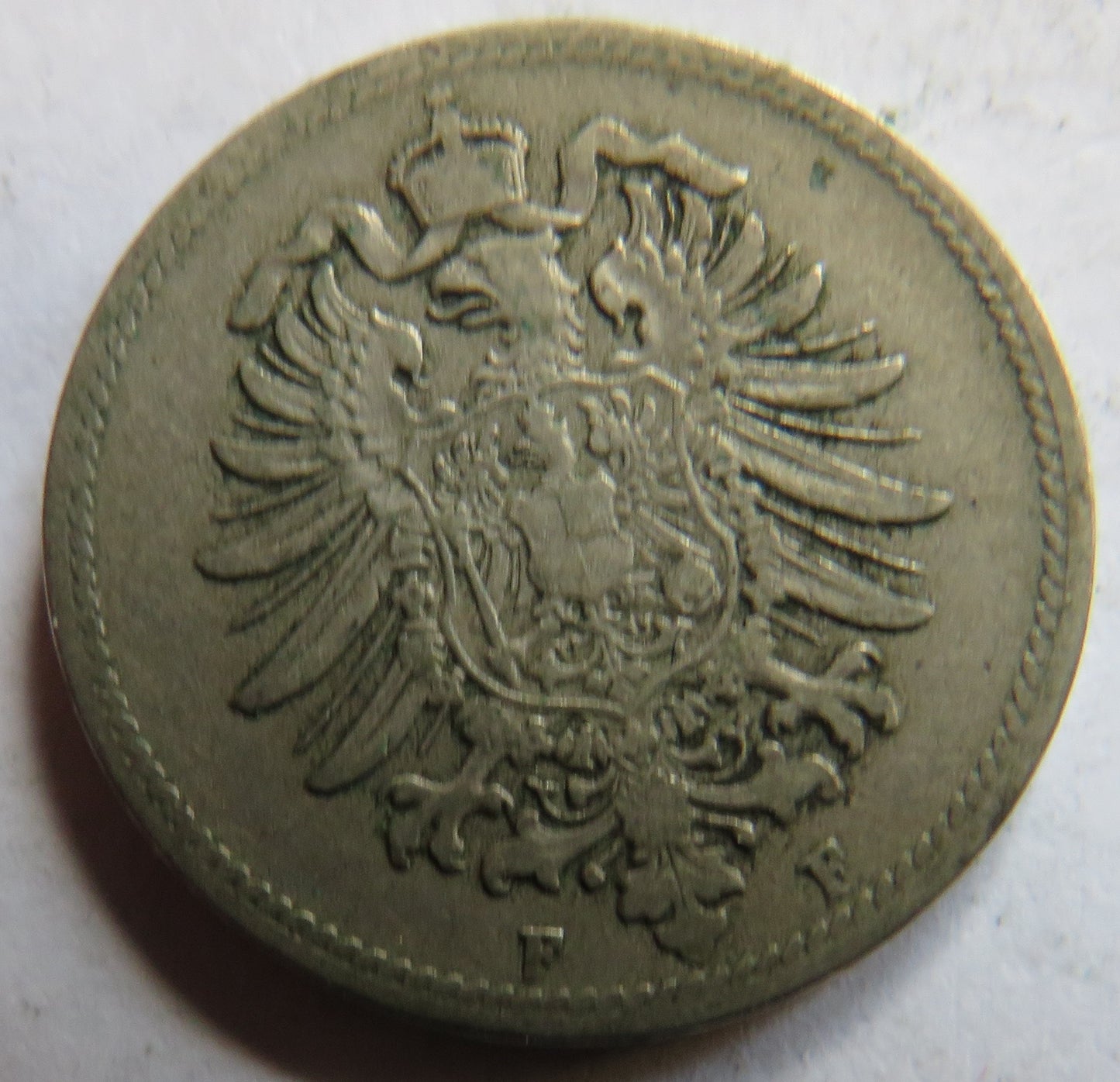 1876-F Germany 10 Pfennig Coin