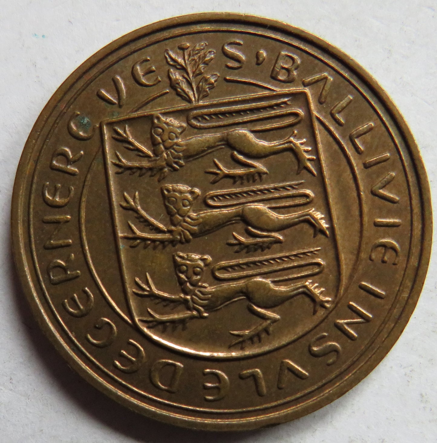 1956 Guernsey 8 Doubles Coin