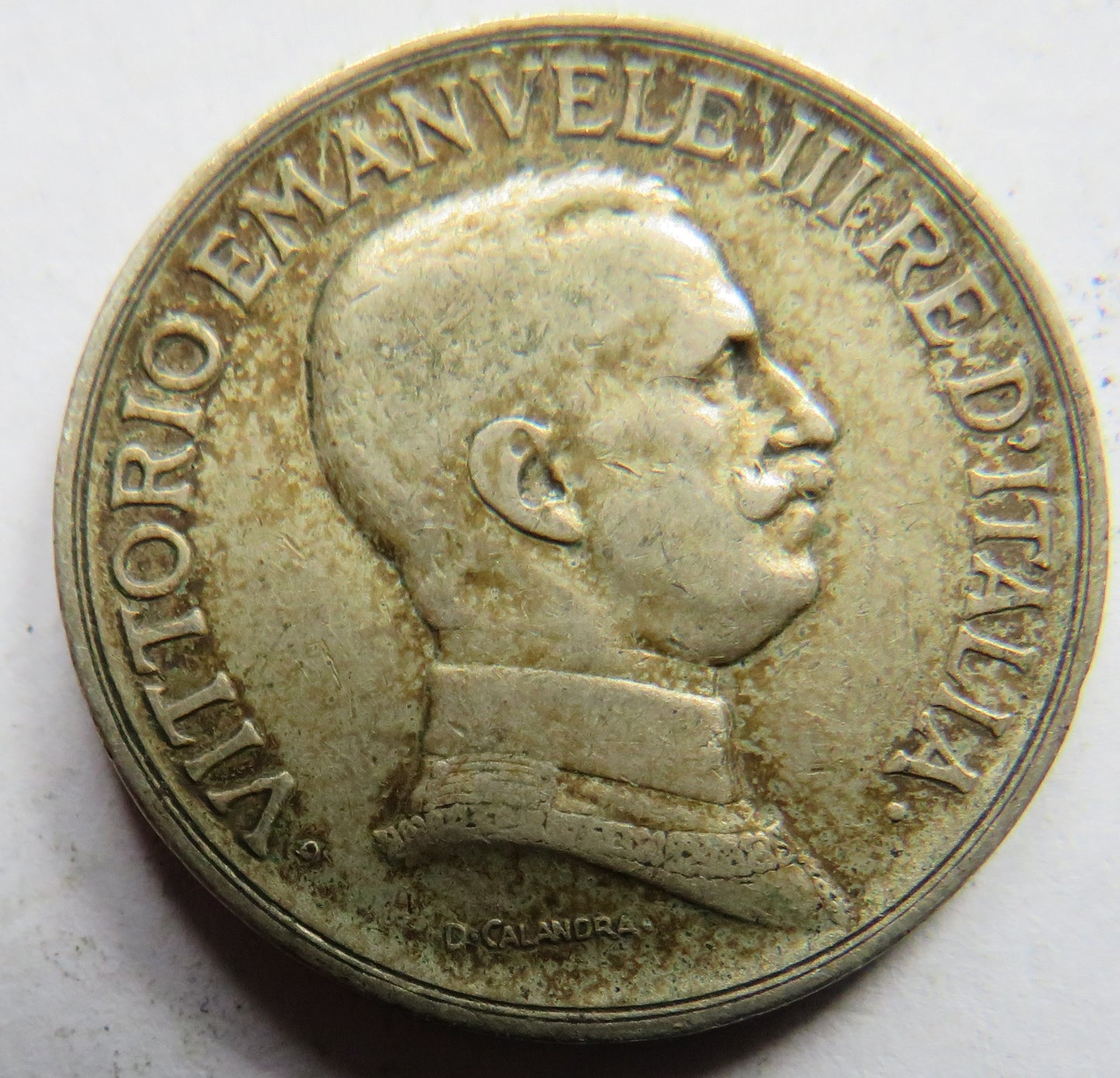1917 Italy Silver One Lira Coin