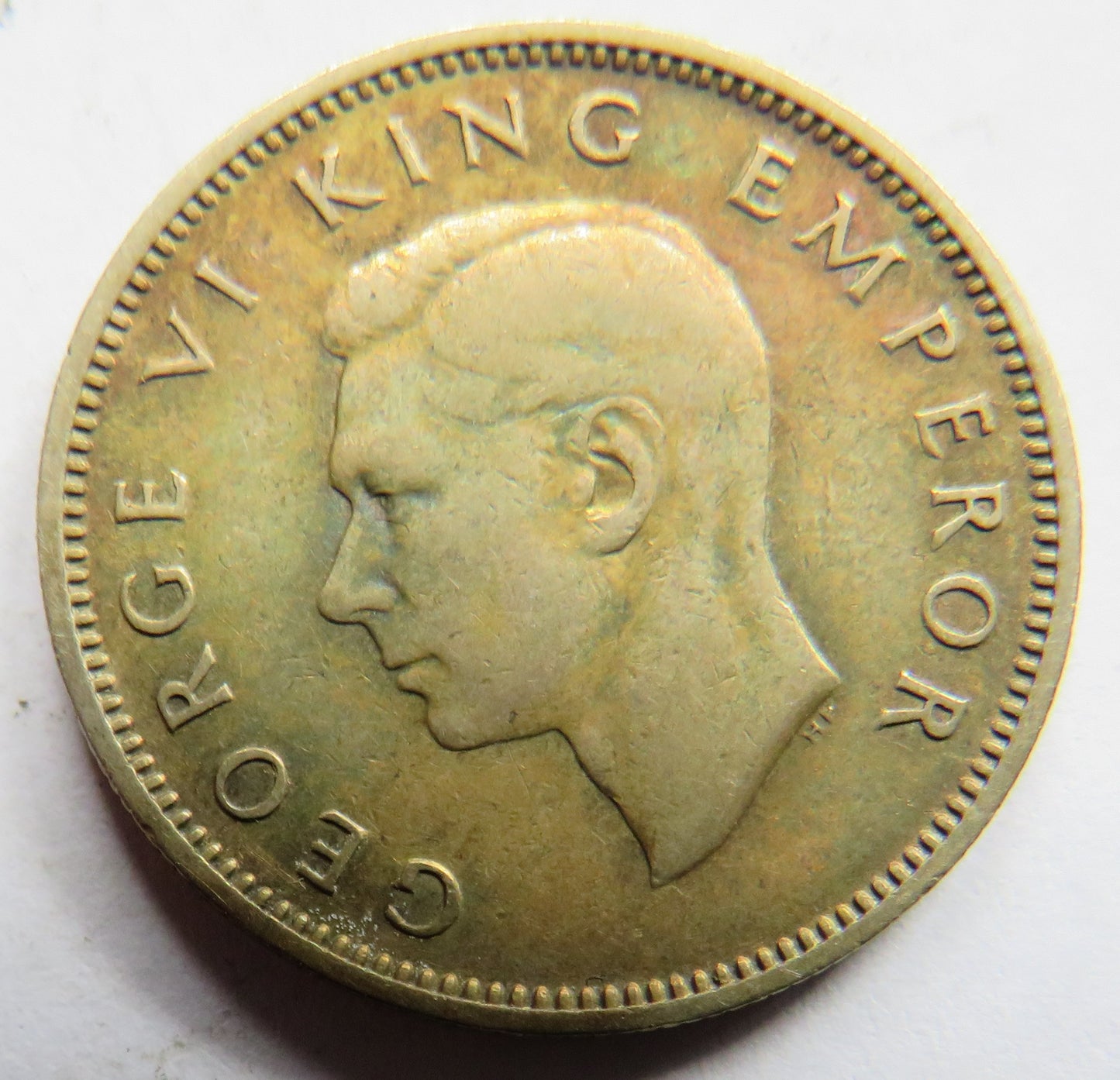 1946 King George VI New Zealand Silver Shilling Coin