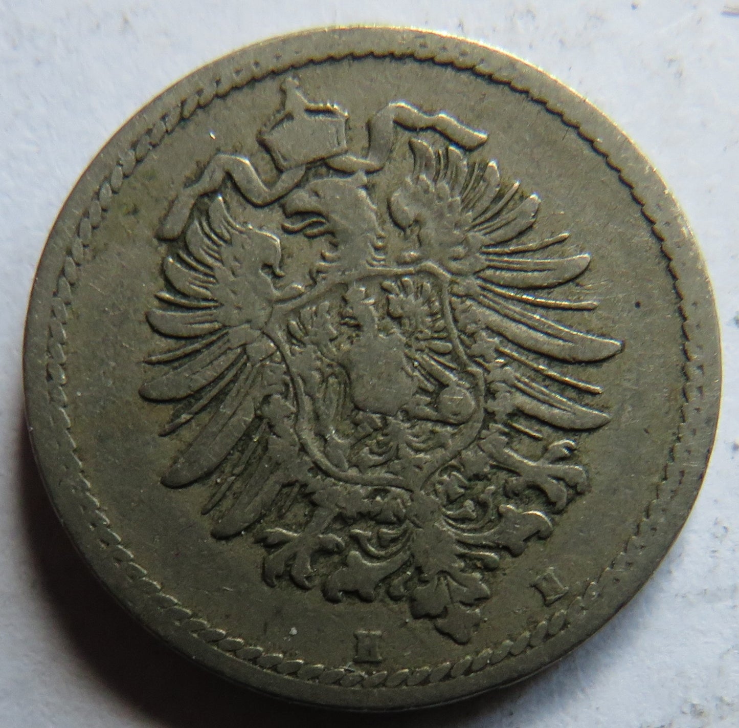 1875-H Germany 5 Pfennig Coin Scarce