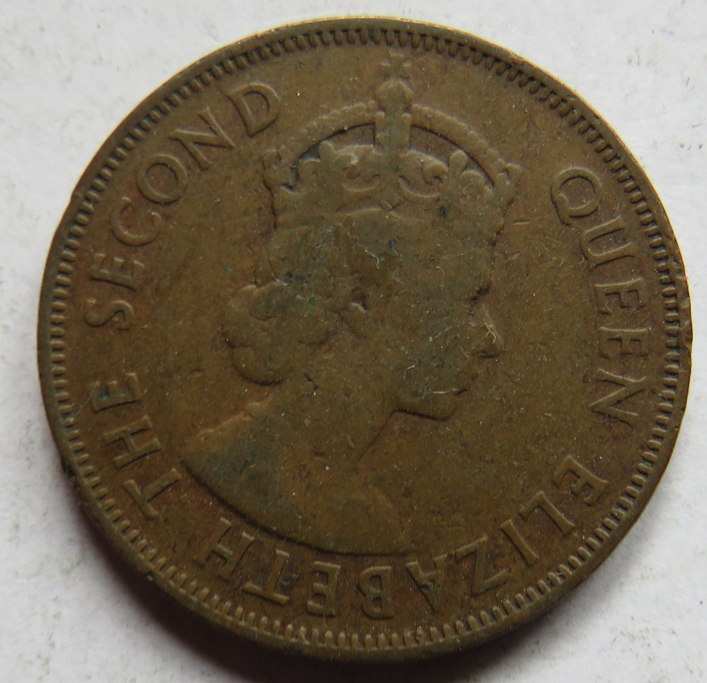 1959 Queen Elizabeth II Mauritius 5 Cents Coin
