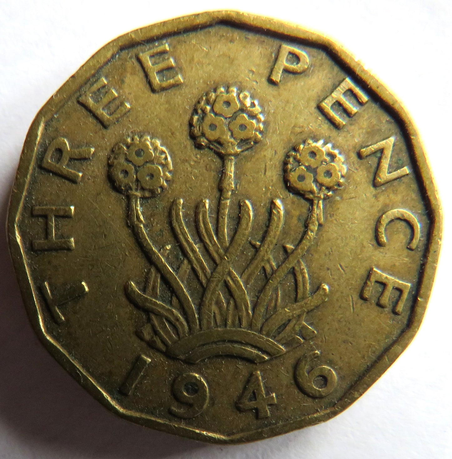 1946 King George VI Threepence Coin Scarce Date - Great Britain