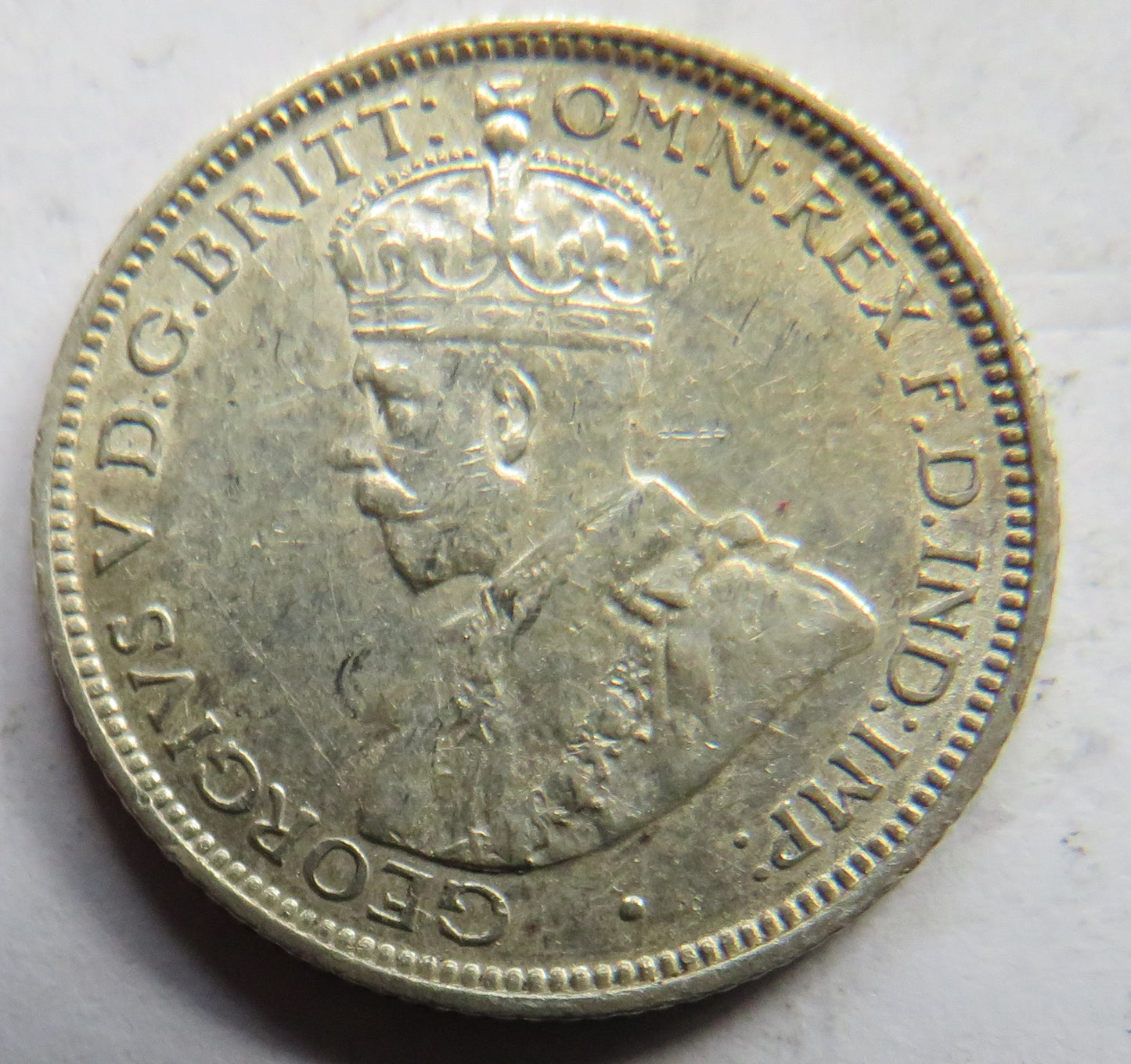 1914 King George V Australia Silver Sixpence Coin In Better Grade