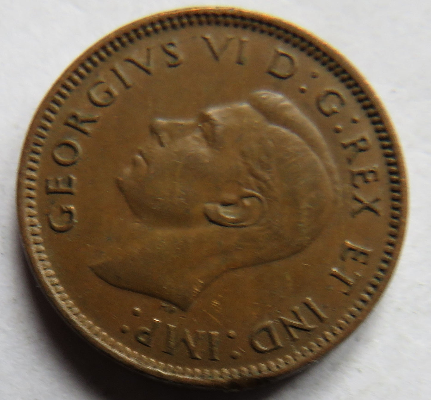 1942 King George VI Canada One Cent Coin