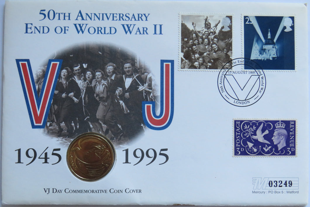 1945-1995 50th Anniversary End of World War II £2 Coin & Stamp Cover