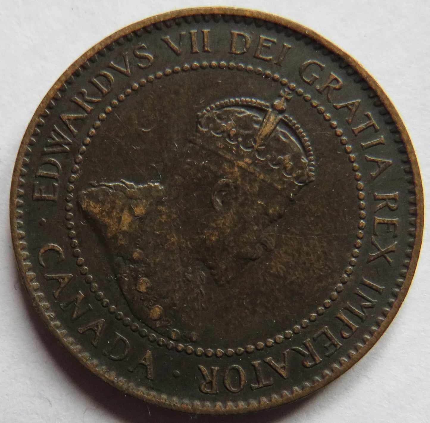 1904 King Edward VII Canada One Cent Coin
