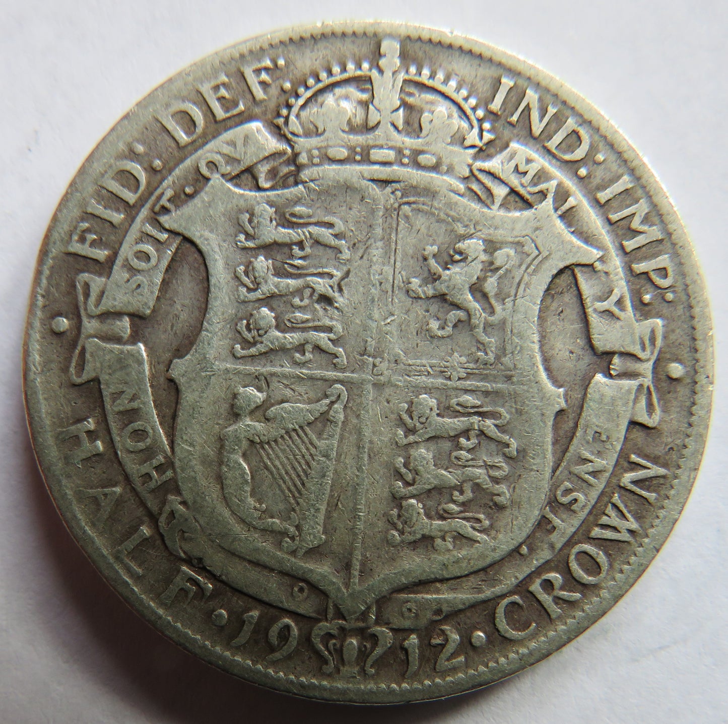 1912 King George V Silver Halfcrown Coin - Great Britain