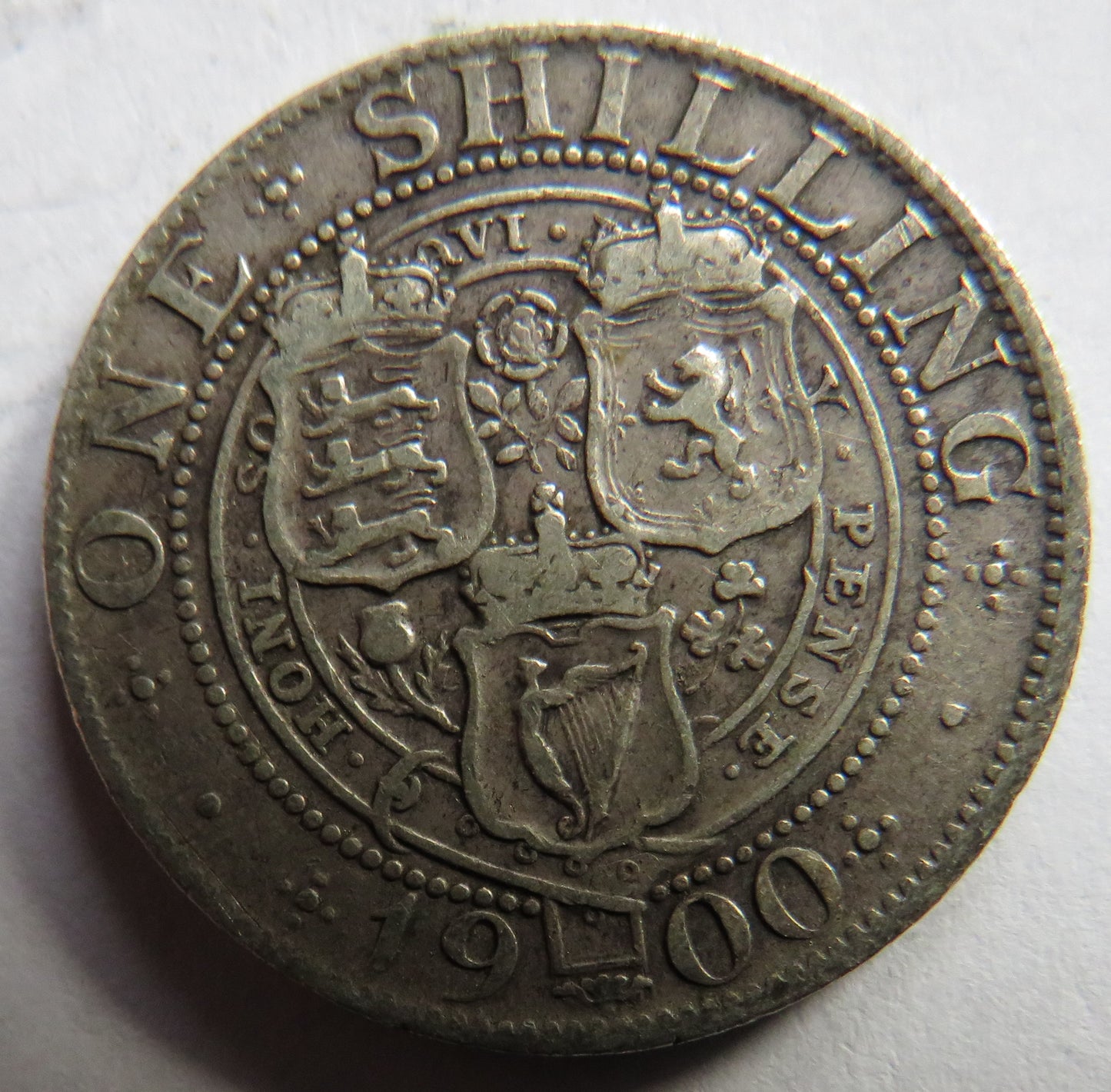 1900 Queen Victoria Silver Shilling Coin - Great Britain