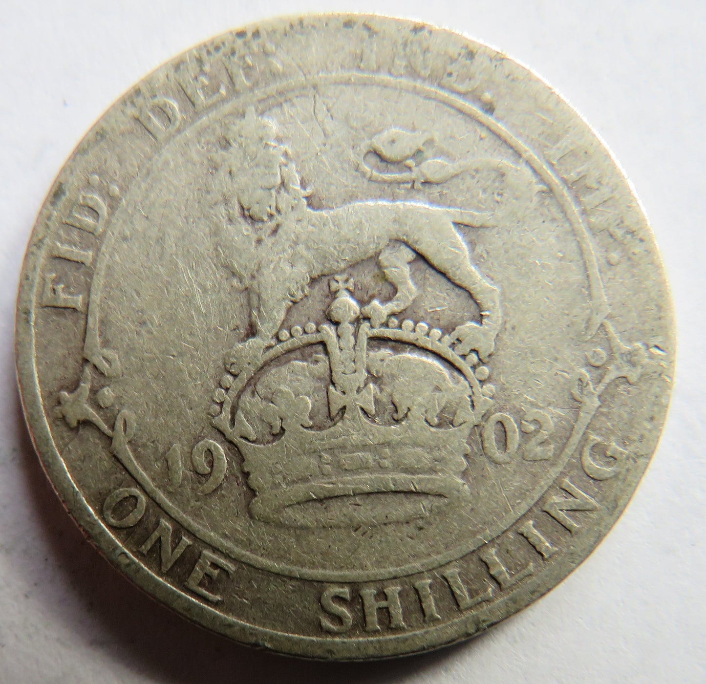1902 King Edward VII Silver Shilling Coin - Great Britain