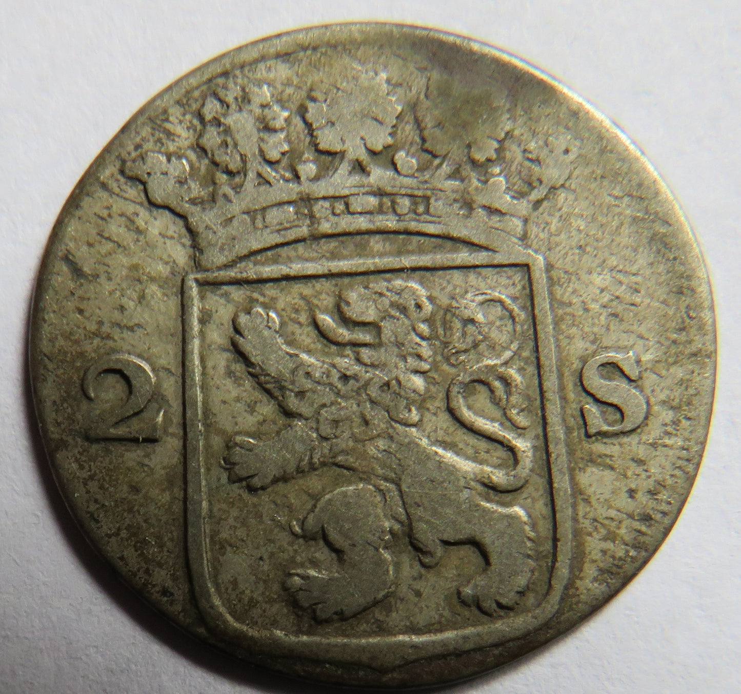 1780 Netherlands Holland 2 Stuivers Coin