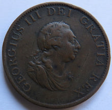 Load image into Gallery viewer, 1799 King George III Halfpenny Coin - Great Britain
