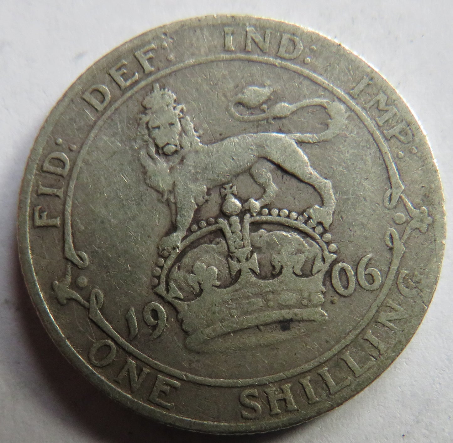 1906 King Edward VII Silver Shilling Coin - Great Britain
