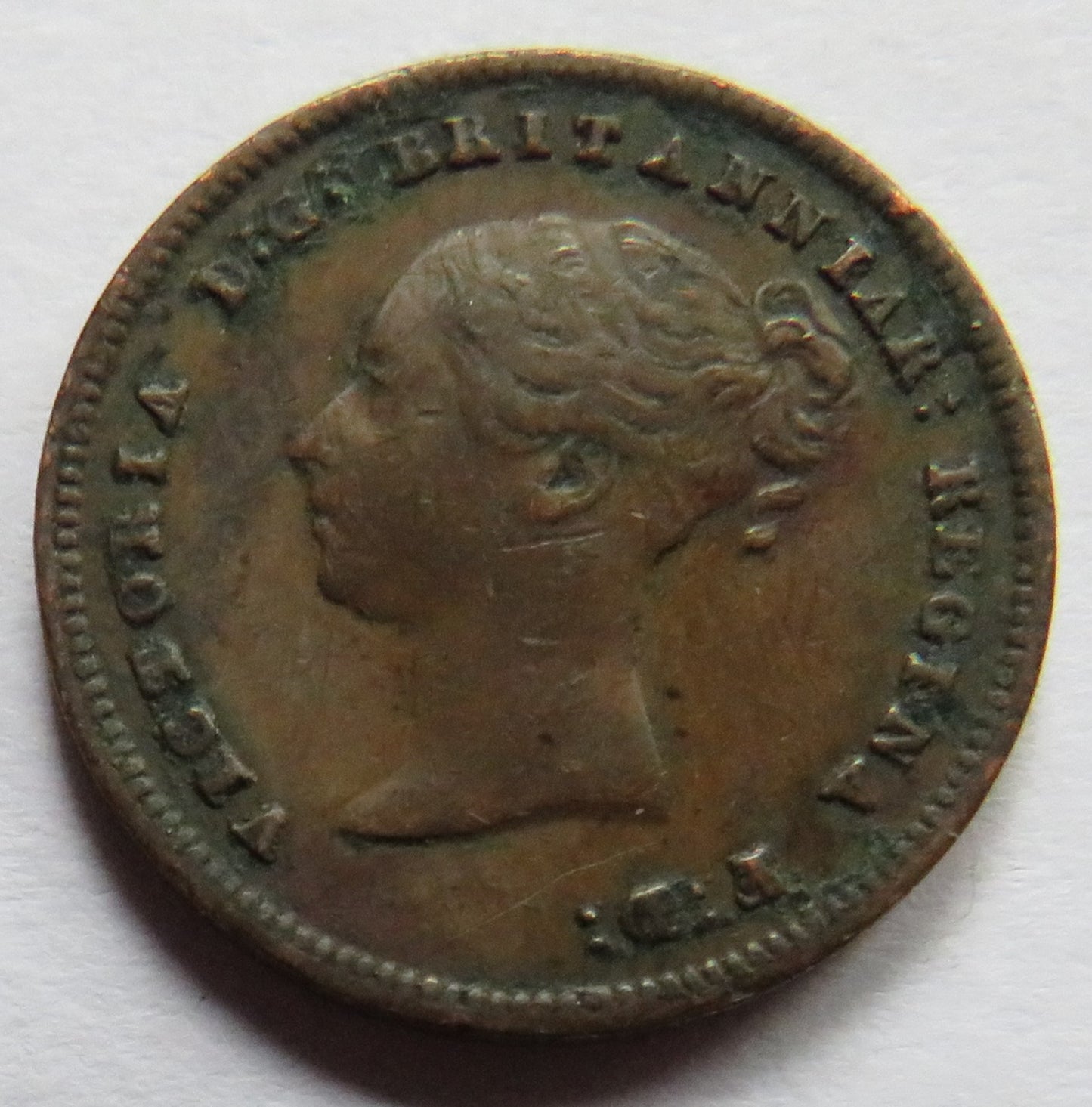 1843 Queen Victoria 1/2 Half-Farthing Coin - Great Britain