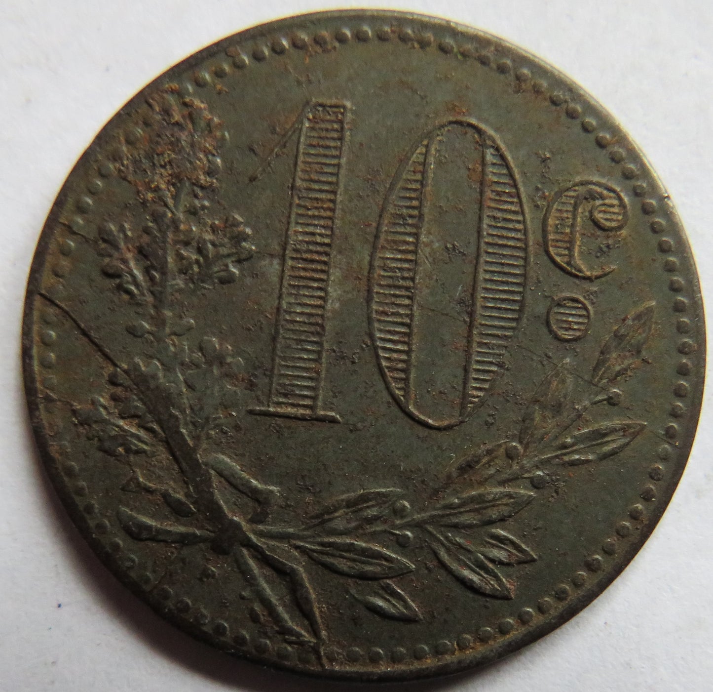 1916 Chambre De Commerce D'Alger 10 Centimes Coin