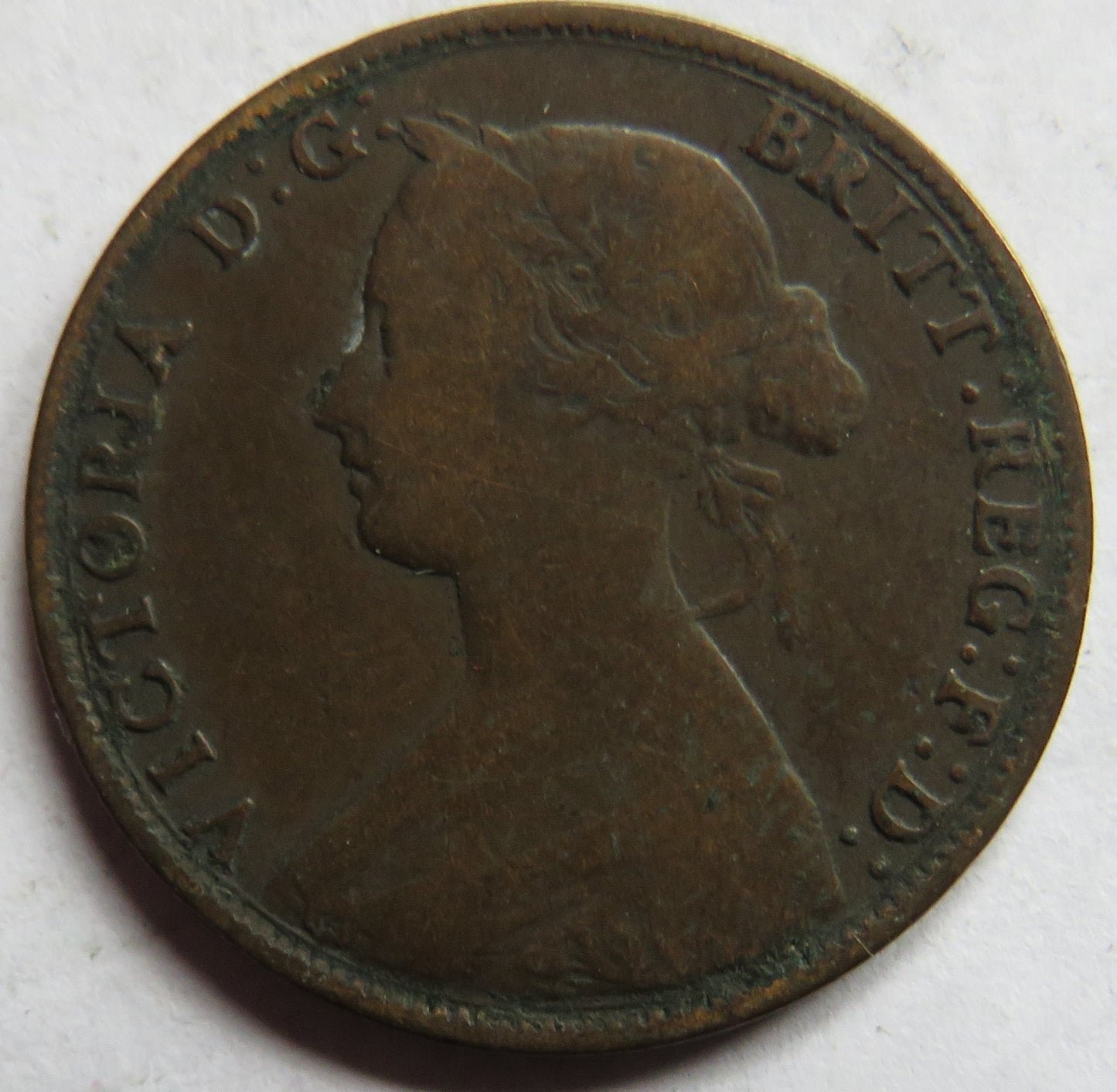 1861 Queen Victoria New Brunswick One Cent Coin